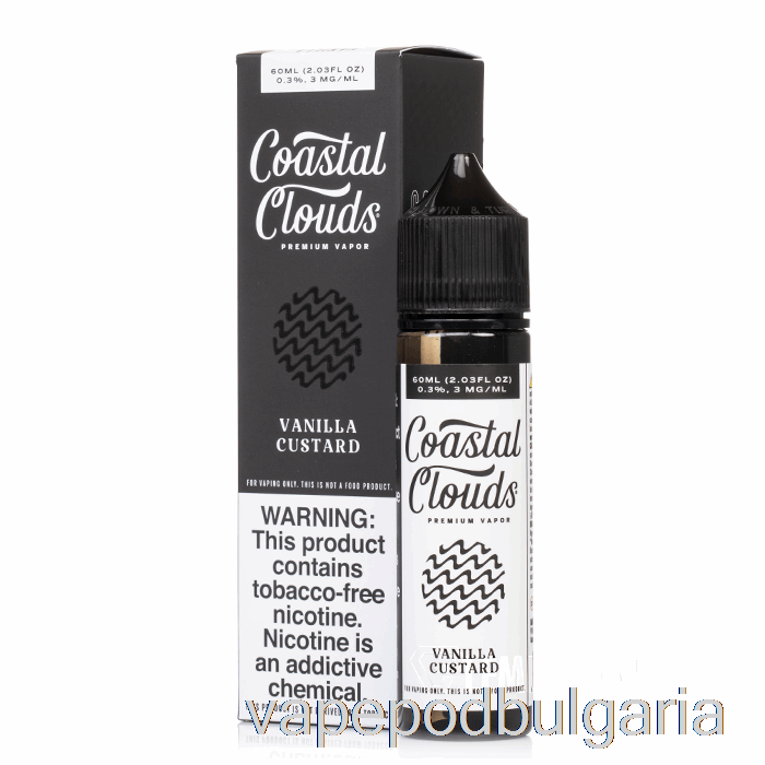 Vape 10000 Дръпки Vanilla Custard - Coastal Clouds Co. - 60 мл 6 мг